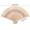 Chinese Wooden Carved Folding Hand Fan Sandalwood