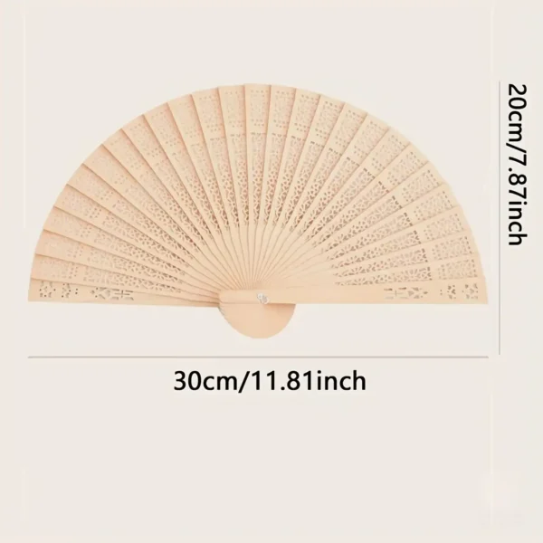 Elegant Chinese Wooden Folding Hand Fan