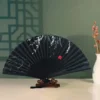 Elegant Chinese Wooden Folding Hand Fan