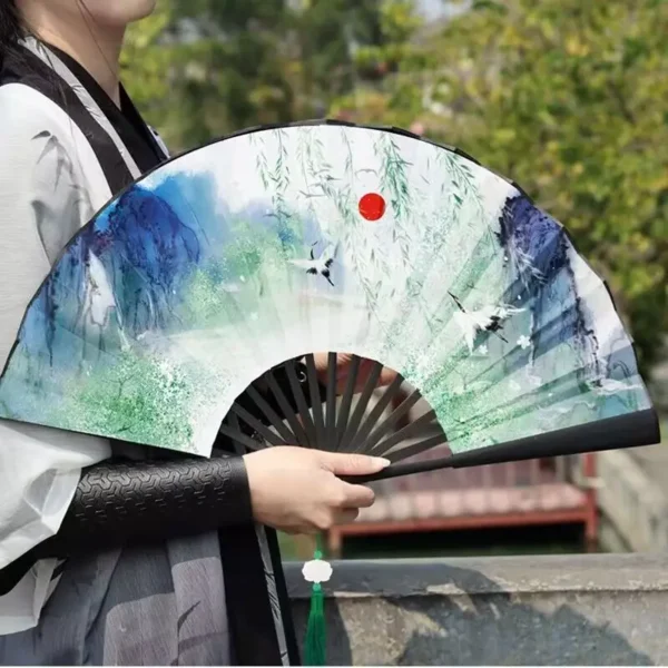 Large Bamboo Chinese Folding Hand Fan