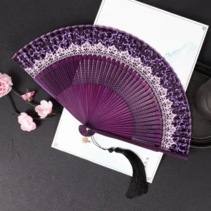 Color Changing Chinese Dance Fan With Tassel