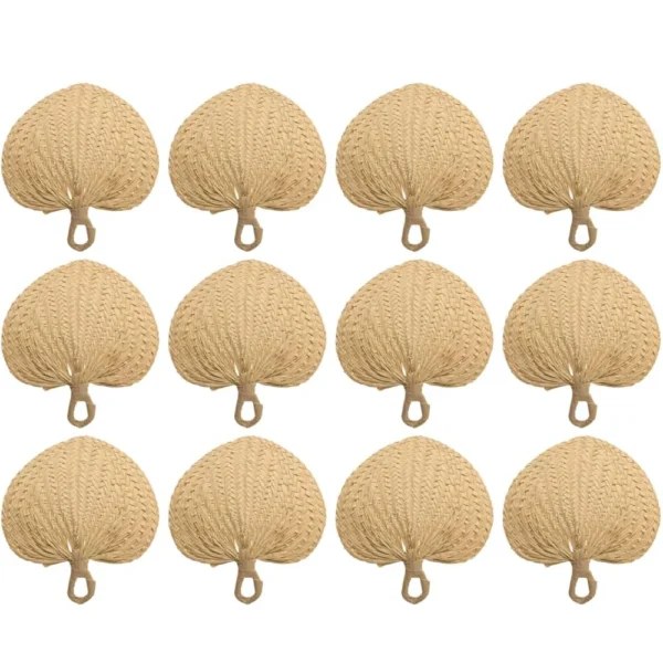 Natural Raffia Palm Leaf Hand Fan