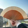 Heart Shaped Chinese Bamboo Folding Fan