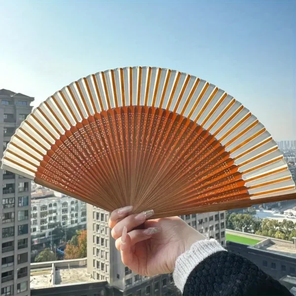 Heart Shaped Chinese Bamboo Folding Fan