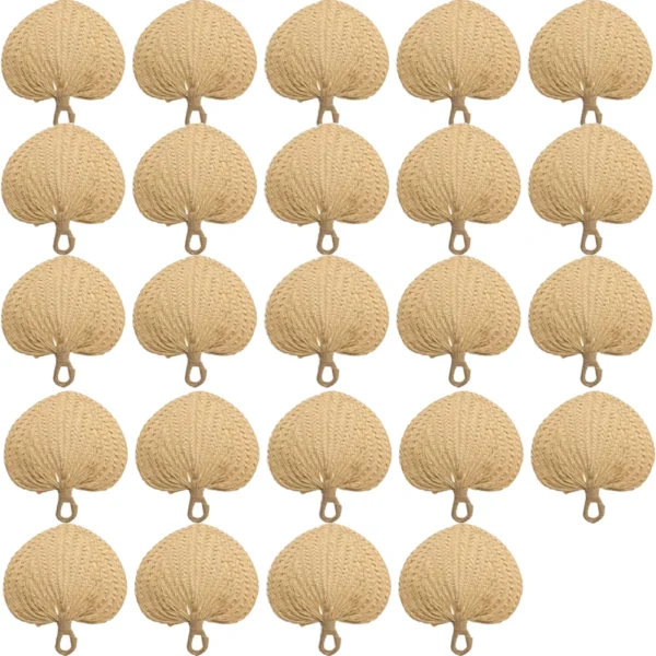 Natural Raffia Palm Leaf Hand Fan